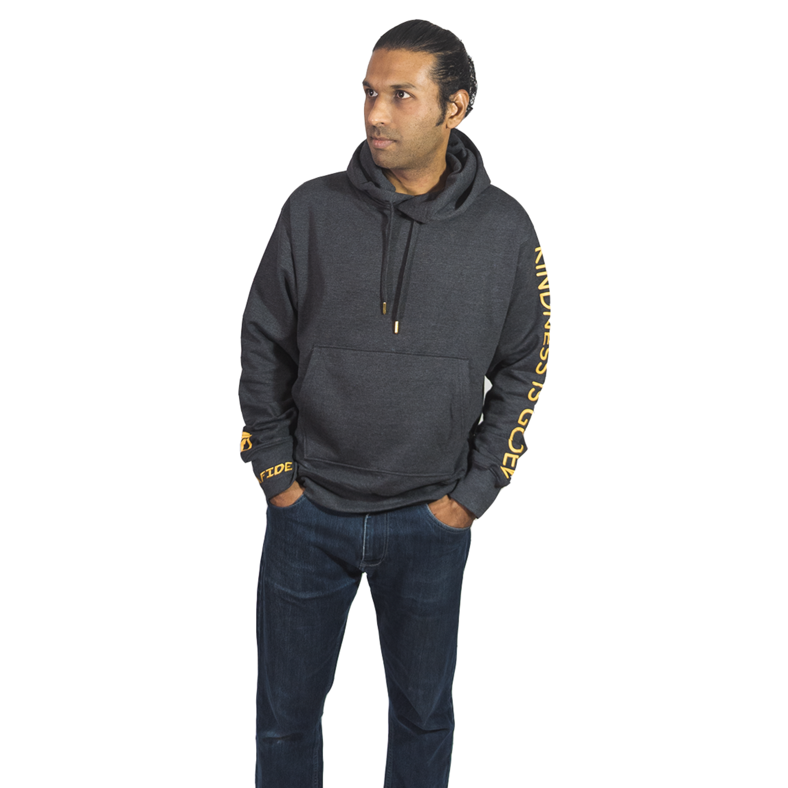 Kindness is Golden hoodie, front view